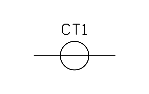 Current transformer (one-line) sembolünün önizlemesi, blok IEEE_CT