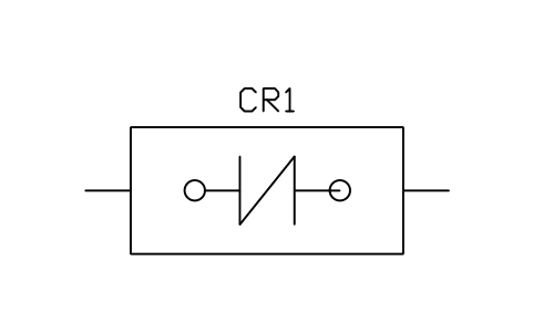 Limit switch, circuit opening (normally closed) sembolünün önizlemesi, blok IEEE_LIMIT_NC