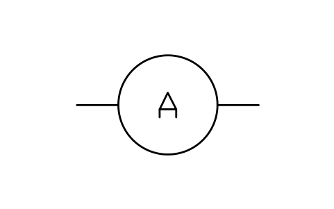 Ammeter sembolünün önizlemesi, blok IEEE_METER_A