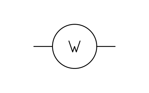 Wattmeter sembolünün önizlemesi, blok IEEE_METER_W
