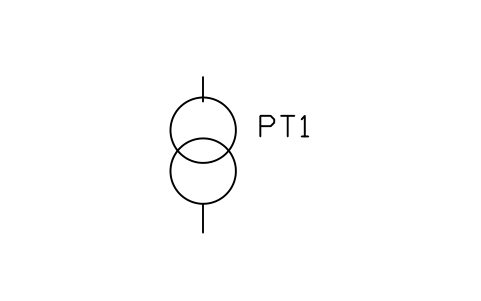 Potential (voltage) transformer (one-line) sembolünün önizlemesi, blok IEEE_PT