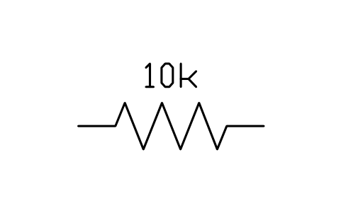 Resistor, zigzag sembolünün önizlemesi, blok IEEE_RESISTOR_ZIGZAG