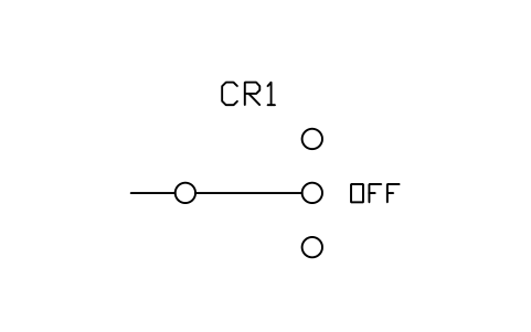 Switch, three-position with OFF sembolünün önizlemesi, blok IEEE_SWITCH_3POS_OFF