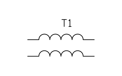 Transformer, two windings (coil form) sembolünün önizlemesi, blok IEEE_TRANSFORMER_COILS