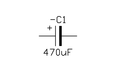 Polarized capacitor sembolünün önizlemesi, blok IEC_CAPACITOR_POLARIZED