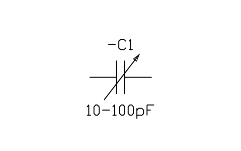 Aperçu du symbole Condensateur variable, bloc IEC_CAPACITOR_VARIABLE
