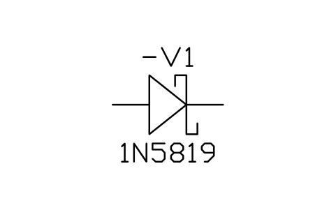 Schottky diode sembolünün önizlemesi, blok IEC_DIODE_SCHOTTKY