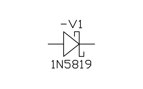 Aperçu du symbole Diode Schottky, bloc IEC_DIODE_SCHOTTKY