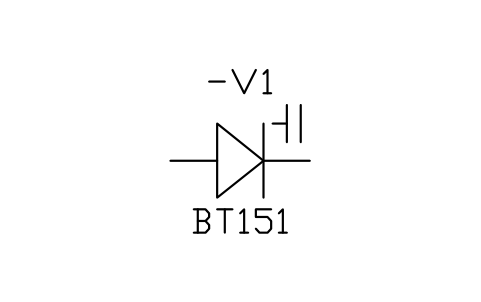 Varactor diode sembolünün önizlemesi, blok IEC_DIODE_VARACTOR