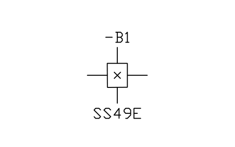 Aperçu du symbole Générateur à effet Hall, bloc IEC_HALL