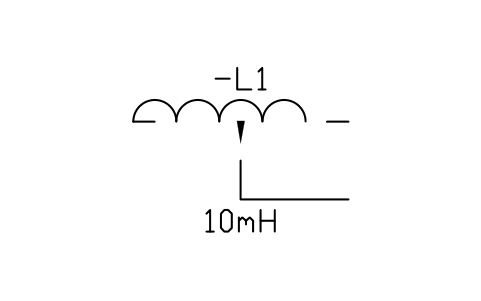 Inductor, movable contact in steps sembolünün önizlemesi, blok IEC_INDUCTOR_CONTACT