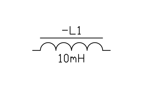 Aperçu du symbole Inductance à noyau magnétique, bloc IEC_INDUCTOR_CORE