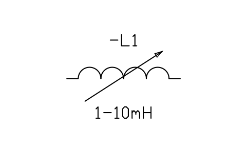 Inductor, variable sembolünün önizlemesi, blok IEC_INDUCTOR_VARIABLE