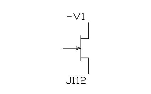N-channel JFET sembolünün önizlemesi, blok IEC_JFET_N