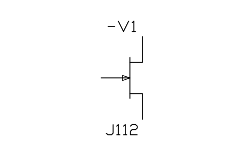 Aperçu du symbole JFET canal N, bloc IEC_JFET_N