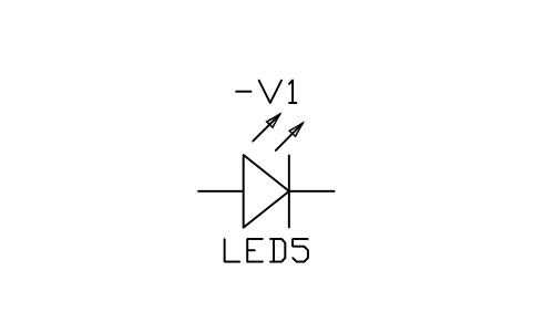 Aperçu du symbole Diode électroluminescente (LED), bloc IEC_LED