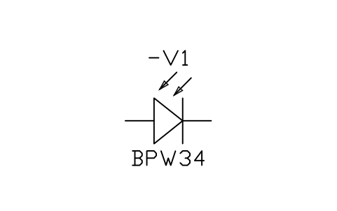 Photodiode sembolünün önizlemesi, blok IEC_PHOTODIODE