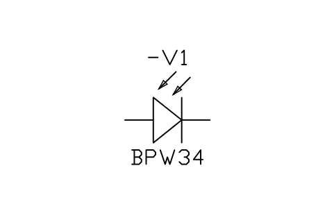 Aperçu du symbole Photodiode, bloc IEC_PHOTODIODE