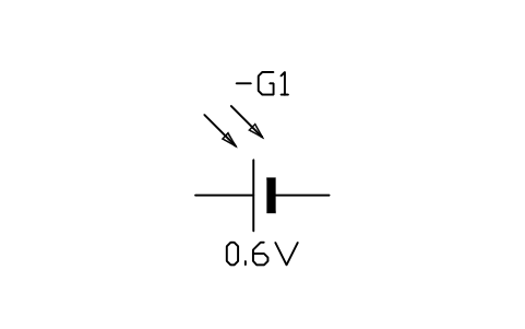 Aperçu du symbole Cellule photovoltaïque, bloc IEC_PV_CELL