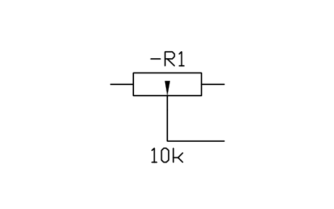 Resistor, movable contact sembolünün önizlemesi, blok IEC_RESISTOR_CONTACT