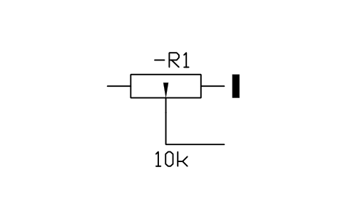 Resistor, contact and off position sembolünün önizlemesi, blok IEC_RESISTOR_CONTACT_OFF