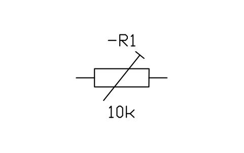 Aperçu du symbole Résistance ajustable, bloc IEC_RESISTOR_PRESET