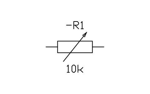 Variable resistor sembolünün önizlemesi, blok IEC_RESISTOR_VARIABLE