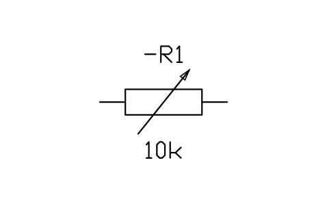 Aperçu du symbole Résistance variable, bloc IEC_RESISTOR_VARIABLE
