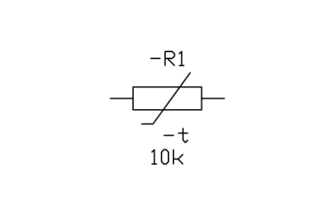 Aperçu du symbole Thermistance CTN, bloc IEC_THERMISTOR_NTC