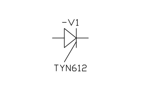 Thyristor sembolünün önizlemesi, blok IEC_THYRISTOR
