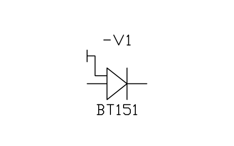 Turn-off thyristor, N-gate sembolünün önizlemesi, blok IEC_THYRISTOR_GTO_N