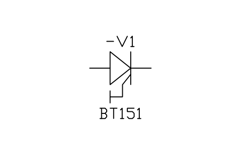 Turn-off thyristor, P-gate sembolünün önizlemesi, blok IEC_THYRISTOR_GTO_P