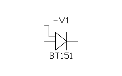 Thyristor, N-gate (anode side) sembolünün önizlemesi, blok IEC_THYRISTOR_N_GATE