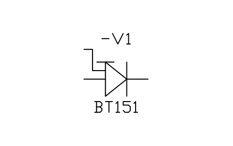 Reverse conducting thyristor, N-gate sembolünün önizlemesi, blok IEC_THYRISTOR_RC_N