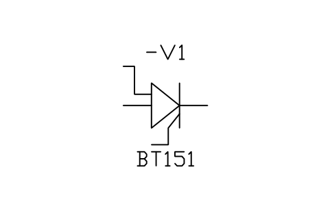 Aperçu du symbole Thyristor tétrode bloqué en inverse, bloc IEC_THYRISTOR_TETRODE