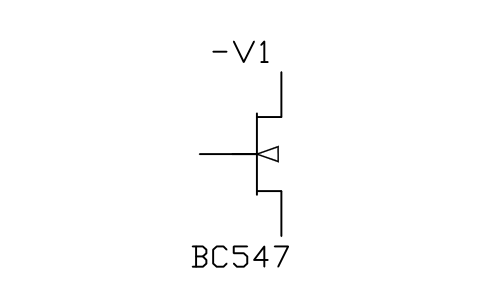 Unijunction transistor, P base sembolünün önizlemesi, blok IEC_TRANSISTOR_UJT_P