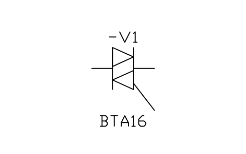 Triac sembolünün önizlemesi, blok IEC_TRIAC