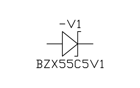 Zener diode sembolünün önizlemesi, blok IEC_ZENER