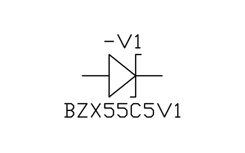 Aperçu du symbole Diode Zener, bloc IEC_ZENER