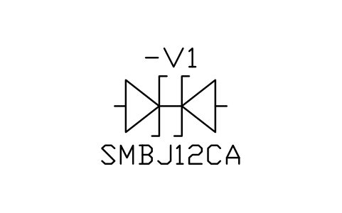 Zener diode, bidirectional sembolünün önizlemesi, blok IEC_ZENER_BIDIR