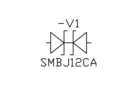 Aperçu du symbole Diode Zener bidirectionnelle, bloc IEC_ZENER_BIDIR