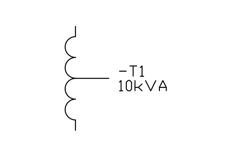 Preview of the Autotransformer symbol, block IEC_AUTOTRANSFORMER