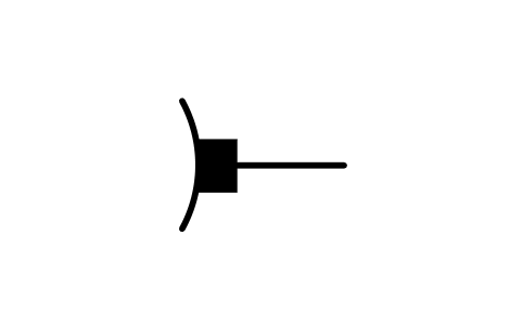 Preview of the Brush (slip-ring or commutator) symbol, block IEC_BRUSH