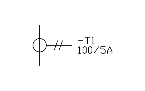Preview of the Current transformer symbol, block IEC_CT