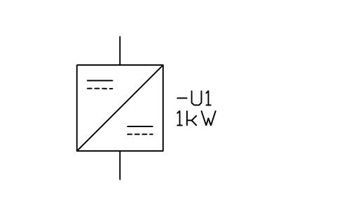 Preview of the DC/DC converter symbol, block IEC_DC_CONVERTER