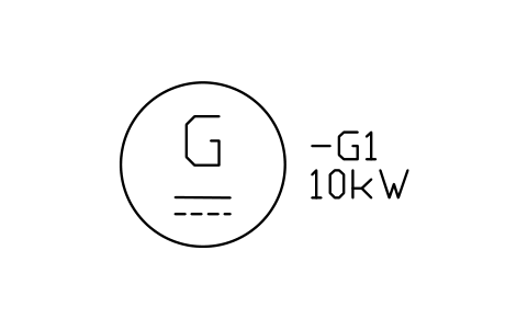 Preview of the Generator, DC symbol, block IEC_GENERATOR_DC