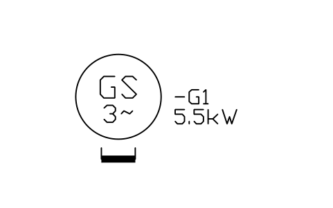 Generator, synchronous, permanent magnet sembolünün önizlemesi, blok IEC_GENERATOR_SYNC_PM