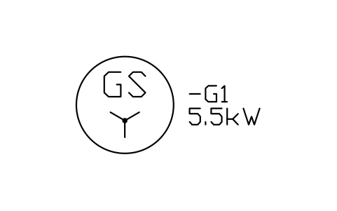 Generator, synchronous, star with neutral sembolünün önizlemesi, blok IEC_GENERATOR_SYNC_STAR_N