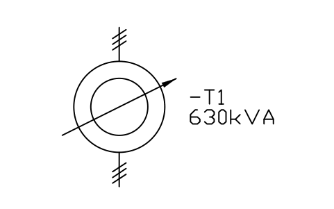 Preview of the Induction regulator, 3-phase symbol, block IEC_INDUCTION_REGULATOR
