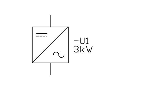 Inverter sembolünün önizlemesi, blok IEC_INVERTER